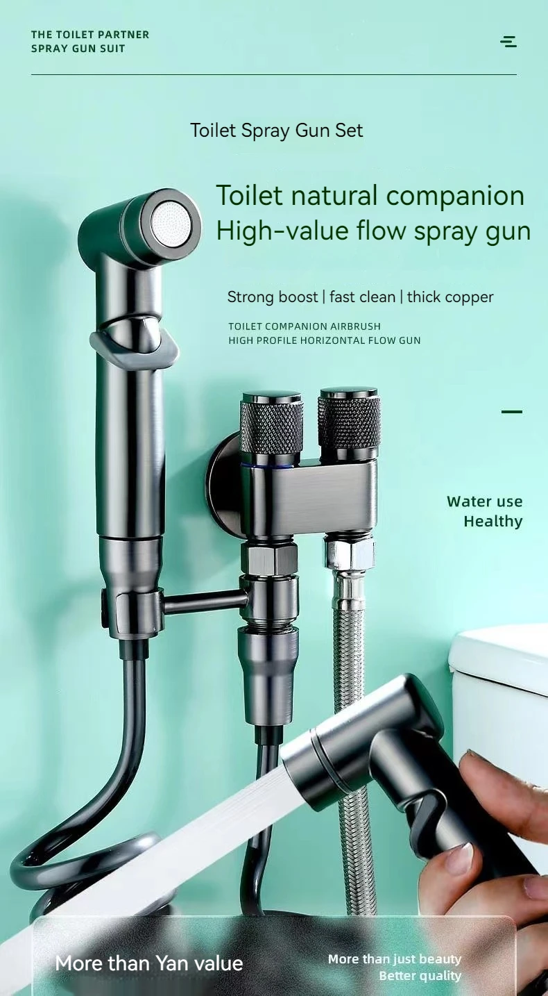Handheld Bidet Spray Gun Portable High Pressure Bidet Spray Gun Set Bathroom Cleaning Women's Washing Toilet Accessories Handheld Bidet Spray Gun Portable High Pressure Bidet Spray Gun Set Bathroom Cleaning Women's Washing Toilet Accessories