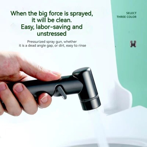 Handheld Bidet Spray Gun Portable High Pressure Bidet Spray Gun Set Bathroom Cleaning Women's Washing Toilet Accessories - Image 2