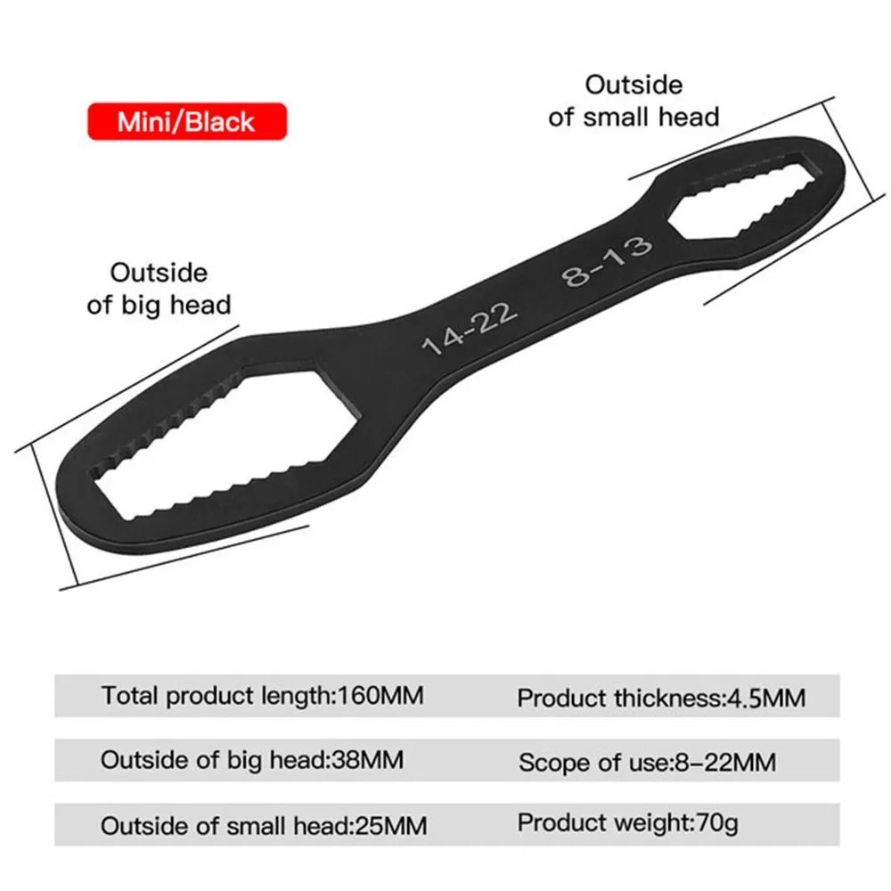 8-22mm Universal Torx Wrench Self-tightening Adjustable Glasses Wrench Board Double-head Torx Spanner Hand Tools for Factory 8-22mm Universal Torx Wrench Self-tightening Adjustable Glasses Wrench Board Double-head Torx Spanner Hand Tools for Factory