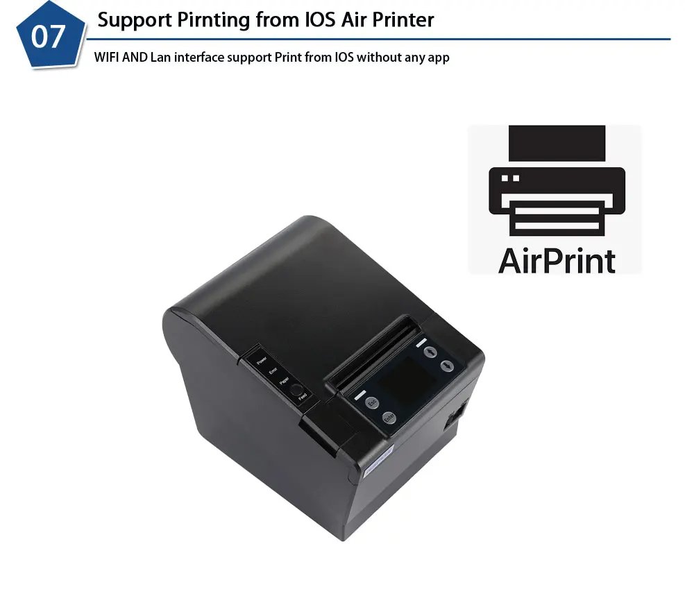 Wholesale Ubereat Doordash Printer 80MM Thermal Receipt POS Printer WIFI BT Wireless Connect 24V for Retail Shops