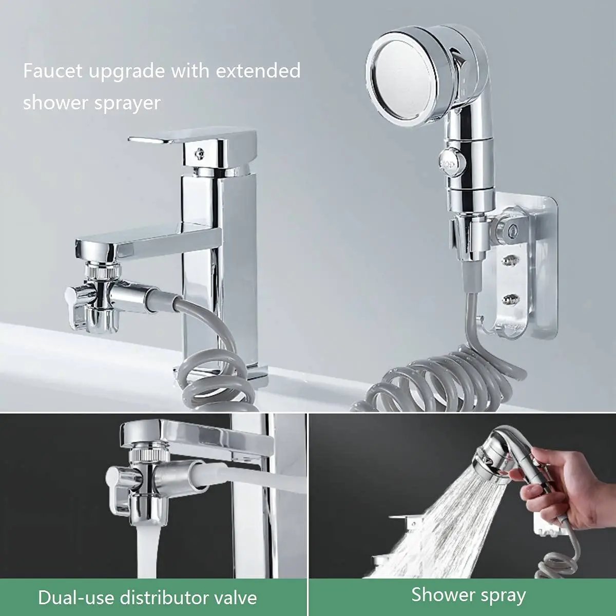 New Faucet extender external shower head bathroom faucet adapter attachment washbasin faucet external shower head set New Faucet extender external shower head bathroom faucet adapter attachment washbasin faucet external shower head set