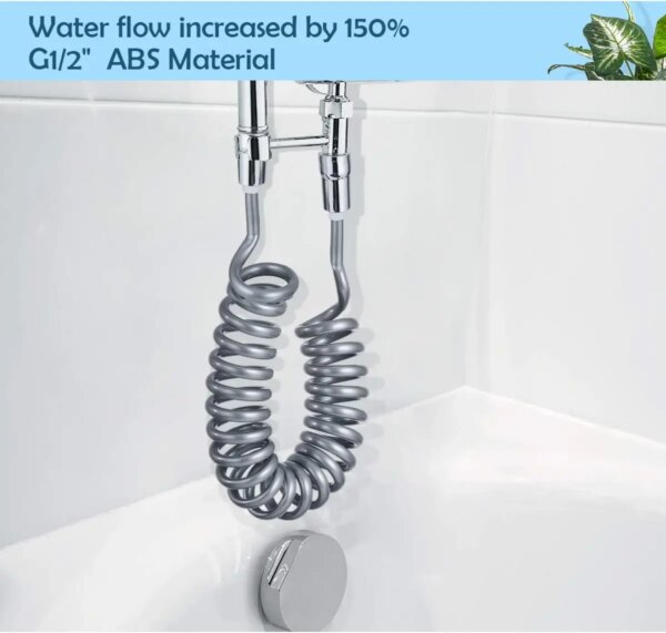 New 3M Spring Flexible Retractable Hose For Shower Head Toilet Bidet Water Pipe Plumbing Bathroom Spiral Flexible Shower Hose - Image 4