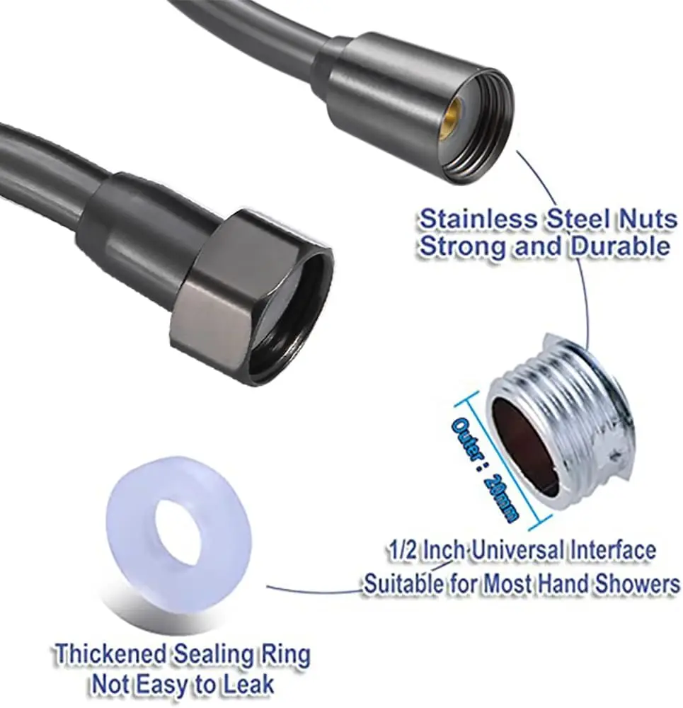 New 3M Spring Flexible Retractable Hose For Shower Head Toilet Bidet Water Pipe Plumbing Bathroom Spiral Flexible Shower Hose New 3M Spring Flexible Retractable Hose For Shower Head Toilet Bidet Water Pipe Plumbing Bathroom Spiral Flexible Shower Hose