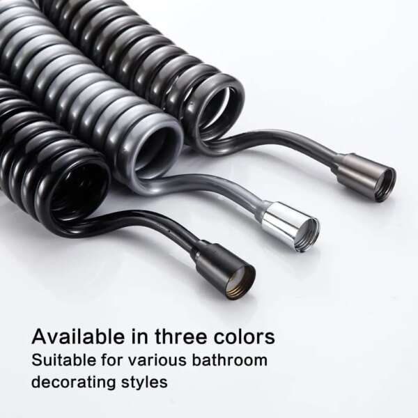 New 3M Spring Flexible Retractable Hose For Shower Head Toilet Bidet Water Pipe Plumbing Bathroom Spiral Flexible Shower Hose