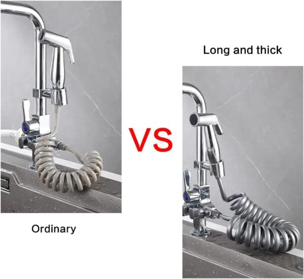 New 3M Spring Flexible Retractable Hose For Shower Head Toilet Bidet Water Pipe Plumbing Bathroom Spiral Flexible Shower Hose - Image 6