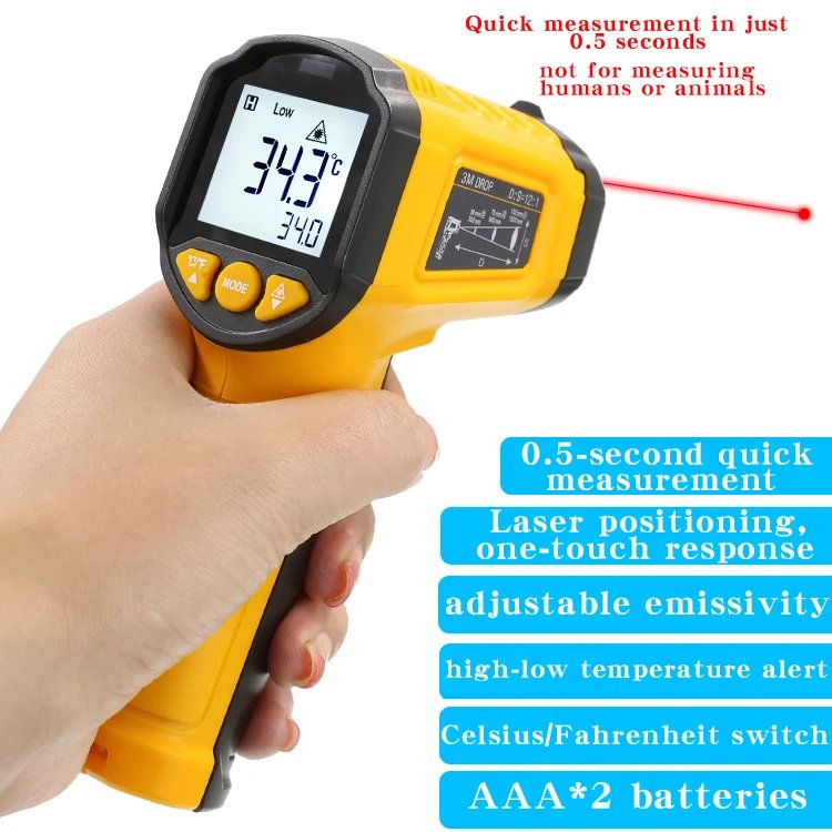 TS600 Infrared Non-Contact HYTAIS Thermometer Handheld Industrial High-Precision Electronic Temperature Gauge TS600