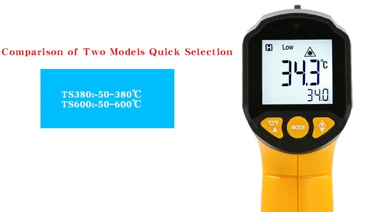 TS600 Infrared Non-Contact HYTAIS Thermometer Handheld Industrial High-Precision Electronic Temperature Gauge TS600