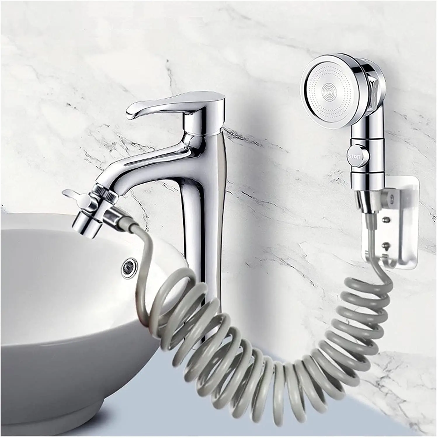 3 Mode Bidet Faucet External Shower Head Bathroom Kitchen Basin Tap Adapter Splitter Set Water Diversion Shower for Beauty Salon 3 Mode Bidet Faucet External Shower Head Bathroom Kitchen Basin Tap Adapter Splitter Set Water Diversion Shower for Beauty Salon