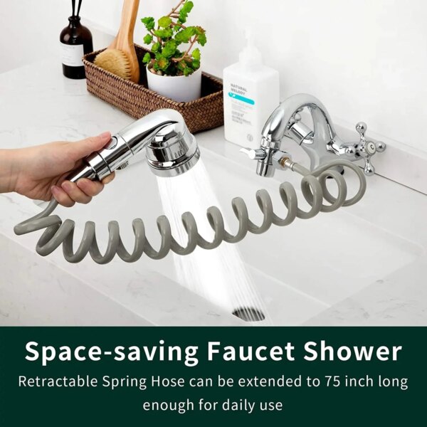 3 Mode Bidet Faucet External Shower Head Bathroom Kitchen Basin Tap Adapter Splitter Set Water Diversion Shower for Beauty Salon - Image 4