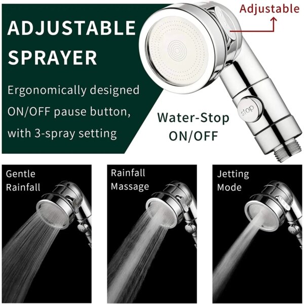 3 Mode Bidet Faucet External Shower Head Bathroom Kitchen Basin Tap Adapter Splitter Set Water Diversion Shower for Beauty Salon - Image 2