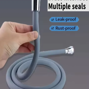 New 1.5/2/3M Silicone Shower Head Hose Flexible Anti-Winding Pipe High Pressure Powerful Shower Tube Bathroom Faucte Accessories