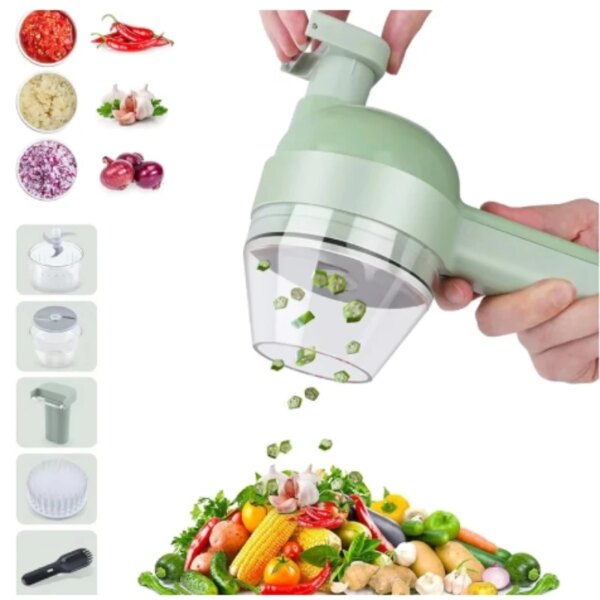 Multifunctional Electric Vegetable Chopper, Convenient Gadget for Home Kitchen, Fruit, Vegetable and Meat Chopping Tools - Image 3