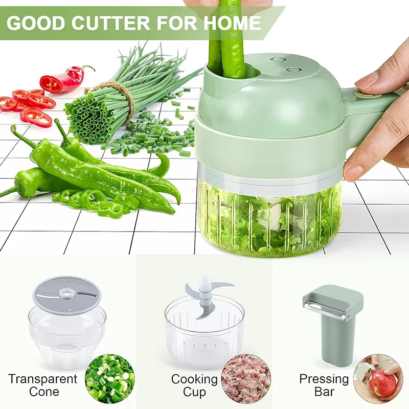 Multifunctional Electric Vegetable Chopper, Convenient Gadget for Home Kitchen, Fruit, Vegetable and Meat Chopping Tools Multifunctional Electric Vegetable Chopper, Convenient Gadget for Home Kitchen, Fruit, Vegetable and Meat Chopping Tools