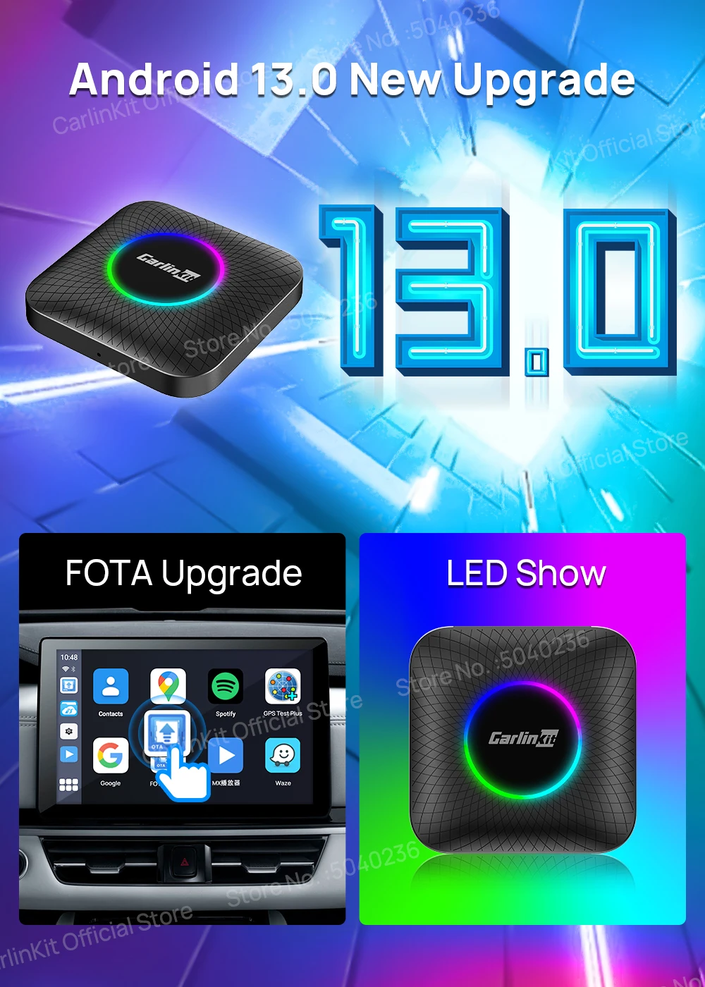 2025 CarlinKit CarPlay AI Box Android 13.0 SM6225 QCM6125 Android Auto Wireless CarPlay Adapter 2.4+5GGPS 64G 128G FOTA Upgrade 2025 CarlinKit CarPlay AI Box Android 13.0 SM6225 QCM6125 Android Auto Wireless CarPlay Adapter 2.4+5GGPS 64G 128G FOTA Upgrade