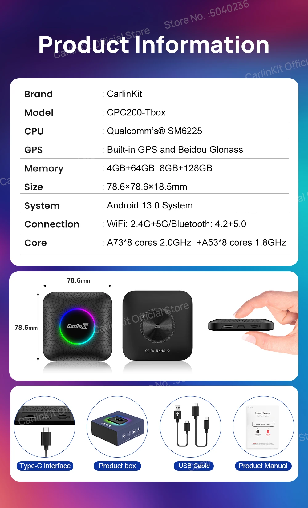 2025 CarlinKit CarPlay AI Box Android 13.0 SM6225 QCM6125 Android Auto Wireless CarPlay Adapter 2.4+5GGPS 64G 128G FOTA Upgrade 2025 CarlinKit CarPlay AI Box Android 13.0 SM6225 QCM6125 Android Auto Wireless CarPlay Adapter 2.4+5GGPS 64G 128G FOTA Upgrade