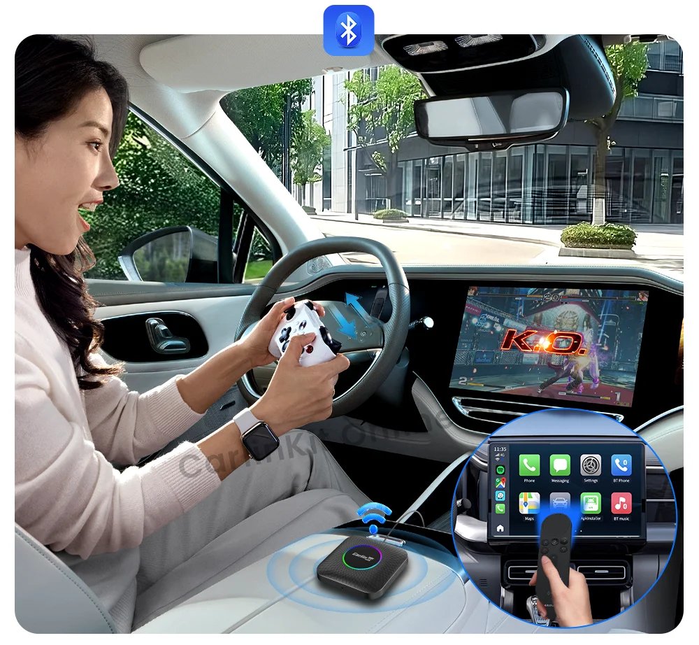 Carlinkit Tv Box SDM660 Qualcomm 8 Core Android 13 CarPlay Android Auto Wireless Adapter Support Online Video USB-A Port Youtube