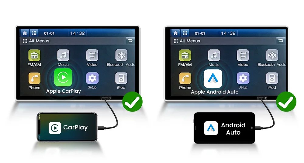 Carlinkit Tv Box SDM660 Qualcomm 8 Core Android 13 CarPlay Android Auto Wireless Adapter Support Online Video USB-A Port Youtube