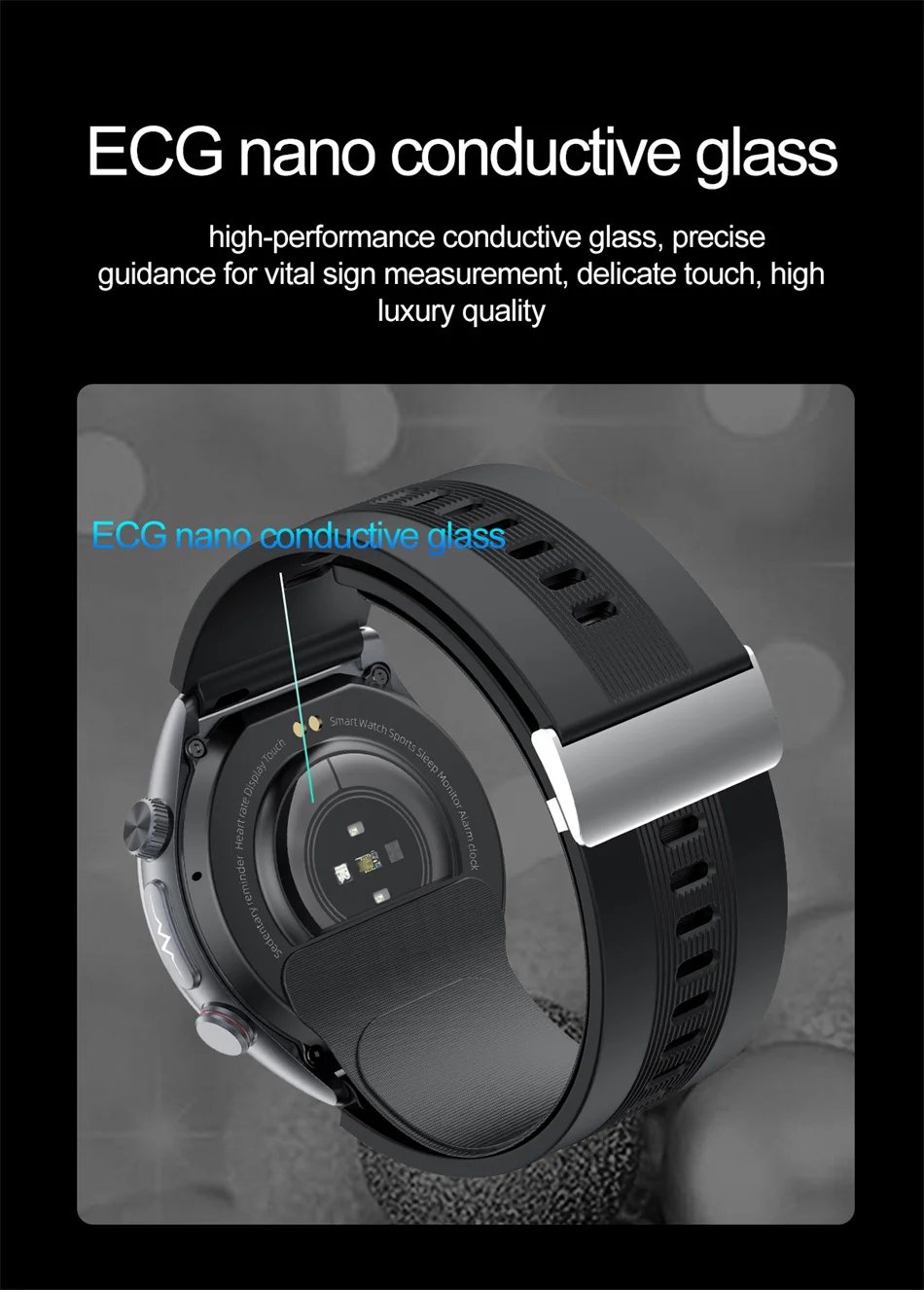 Health Nursing grade SmartWatch NFC Airbag type Smart Watch Air Pump Blood Pressure ECG Blood Oxygen Watches Sapphire Glass Call