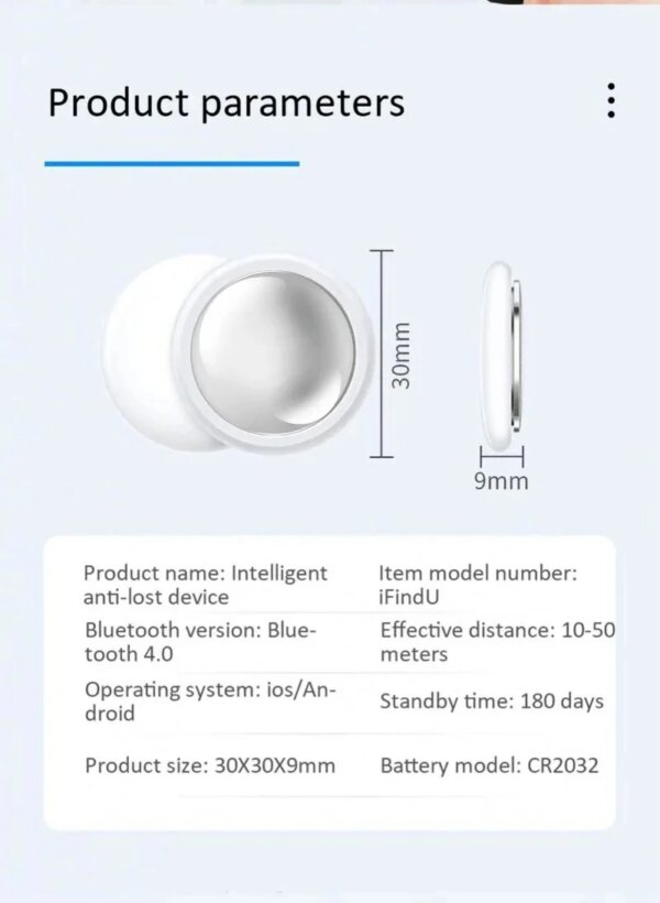 Mini GPS Tracker System For FindMy App Airtag Smart Bluetooth Locator Child Finder Bag Anti-Loss Pet Collar with Tracker - Image 6