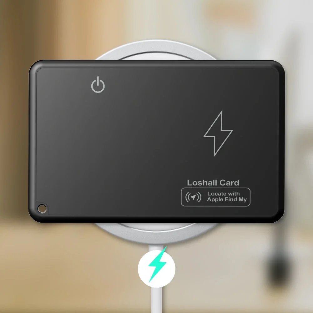 New Wireless Bluetooth Charging Tracking Location Wallet Tracker Card Waterproof GPS Locator Tracker Work for Apple Find My App