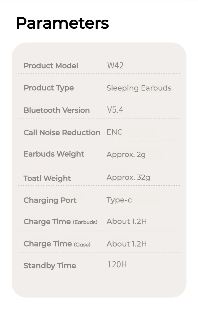 Sansui W42 Sleeping Earbuds Noise Canceling Ture Wireless Bluetooth 5.4 Earphone IPX4 Waterproof Bluetooth Headphone ENC HD Call Sansui W42 Sleeping Earbuds Noise Canceling Ture Wireless Bluetooth 5.4 Earphone IPX4 Waterproof Bluetooth Headphone ENC HD Call