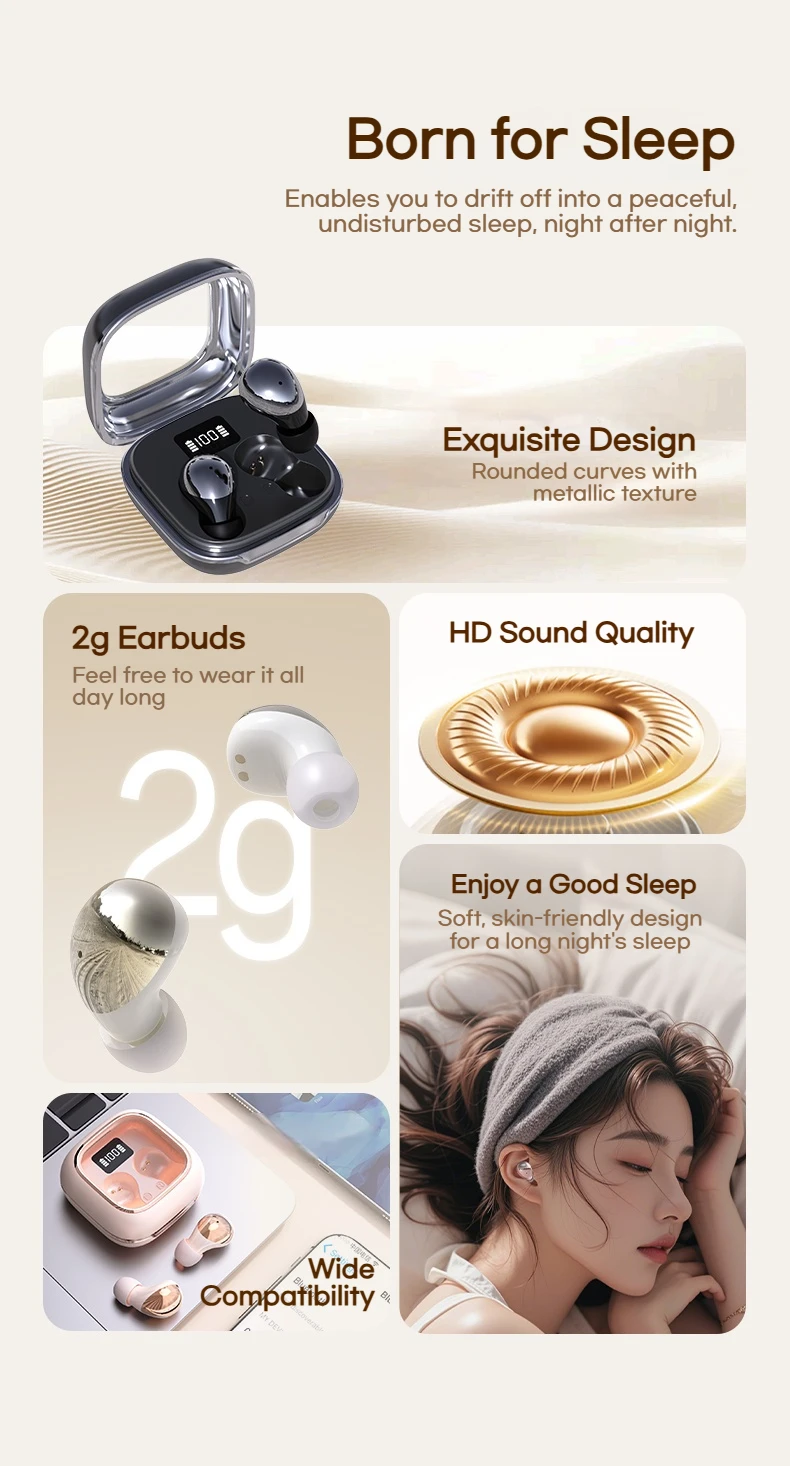Sansui W42 Sleeping Earbuds Noise Canceling Ture Wireless Bluetooth 5.4 Earphone IPX4 Waterproof Bluetooth Headphone ENC HD Call Sansui W42 Sleeping Earbuds Noise Canceling Ture Wireless Bluetooth 5.4 Earphone IPX4 Waterproof Bluetooth Headphone ENC HD Call