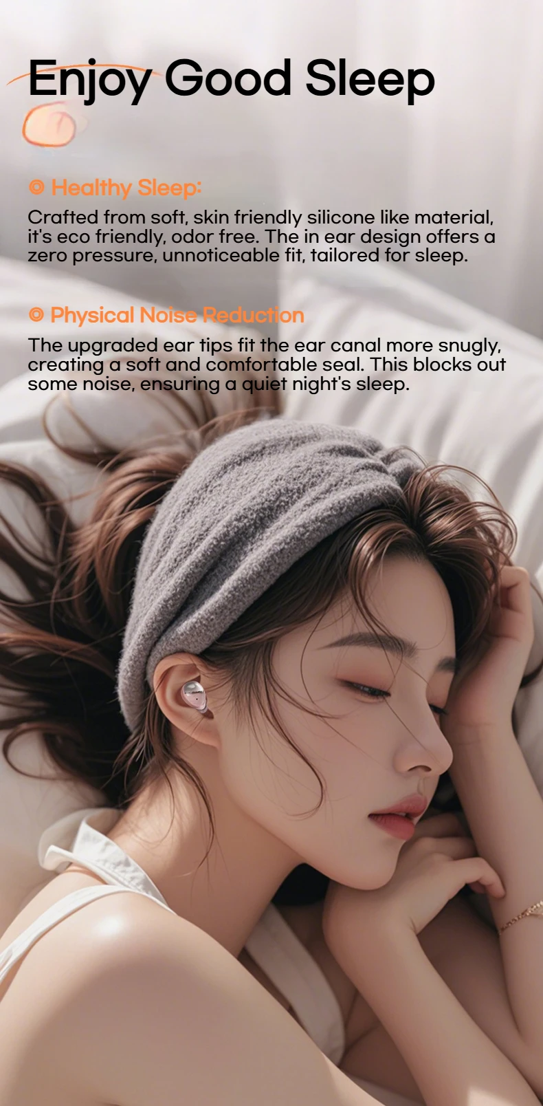 Sansui W42 Sleeping Earbuds Noise Canceling Ture Wireless Bluetooth 5.4 Earphone IPX4 Waterproof Bluetooth Headphone ENC HD Call Sansui W42 Sleeping Earbuds Noise Canceling Ture Wireless Bluetooth 5.4 Earphone IPX4 Waterproof Bluetooth Headphone ENC HD Call
