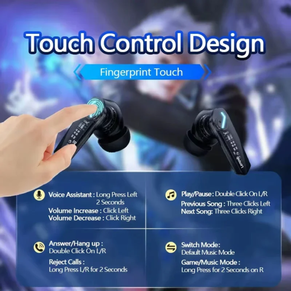 Original Lenovo GM2 Pro Gaming Earphone Bluetooth Wireless Dual Mode Earbuds Low Latency Headphones HD Call Headset With Mic New - Image 5