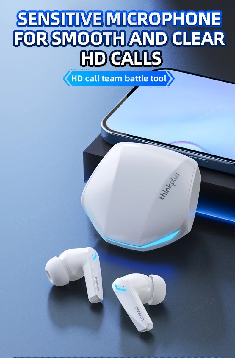 Original Lenovo GM2 Pro Gaming Earphone Bluetooth Wireless Dual Mode Earbuds Low Latency Headphones HD Call Headset With Mic New