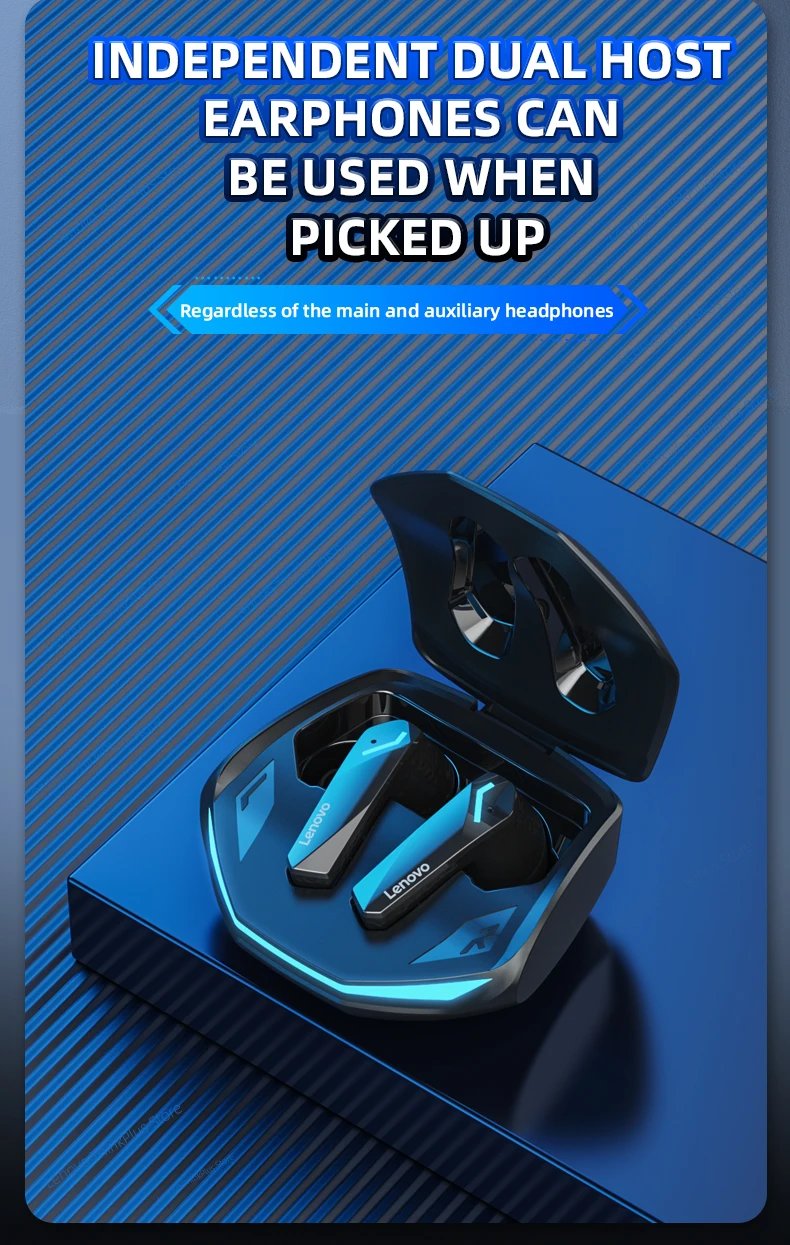 Original Lenovo GM2 Pro Gaming Earphone Bluetooth Wireless Dual Mode Earbuds Low Latency Headphones HD Call Headset With Mic New