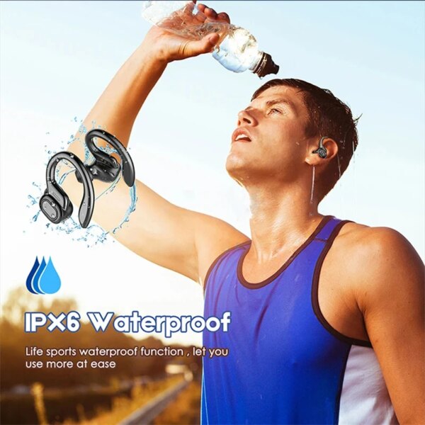 SHUKE Bluetooth Earbuds Wireless Earphones Sport EarHook Headset 9D Hifi Stereo Sound Waterproof Headphones In Ear With Micphone - Image 6