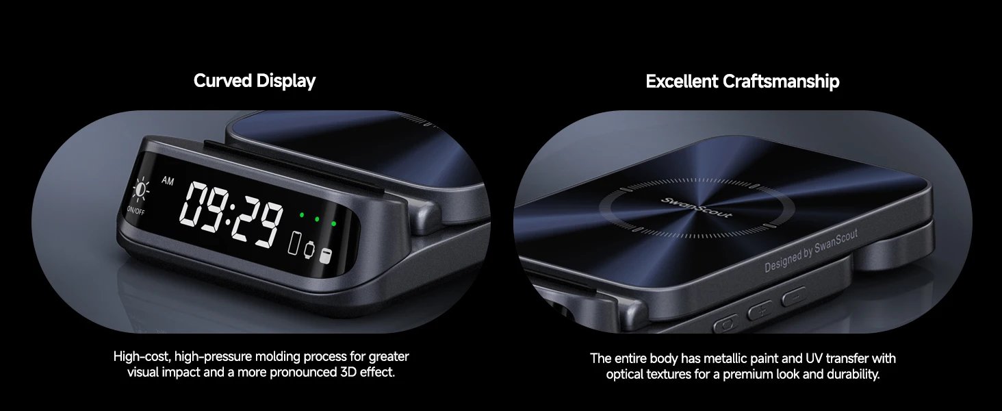 SwanScout 708G2 Wireless Charger For Google Pixel 9 Pro Fold for Fitbit Versa 4 3 Sense 2 for Pixel Watch 3 2 for Pixel Buds Pro