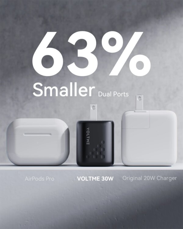 VOLTME Dual USB Fast Charger 30W Type C PD Quick Charge 3.0 Phone Charger for iPhone 15 14 Pro Max iPad Mini Xiaomi Samsung - Image 6