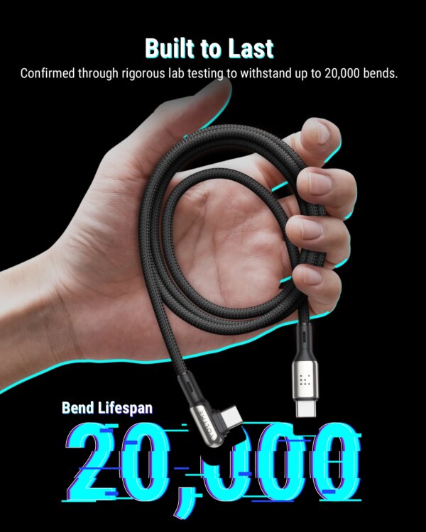 VOLTME 100W USB C to USB C Charger Cable Nylon Braided USB-C Cord PD Type C Fast Charging Cable for iPhone 15 Pro Samsung Galaxy - Image 5
