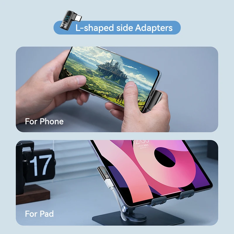 35W Type C to For lightning Adapter 90 Degree PD 140W iOS Fast Charging Power Tester For iPhone 16 15 14 13 Pro Max iPad USB C 35W Type C to For lightning Adapter 90 Degree PD 140W iOS Fast Charging Power Tester For iPhone 16 15 14 13 Pro Max iPad USB C