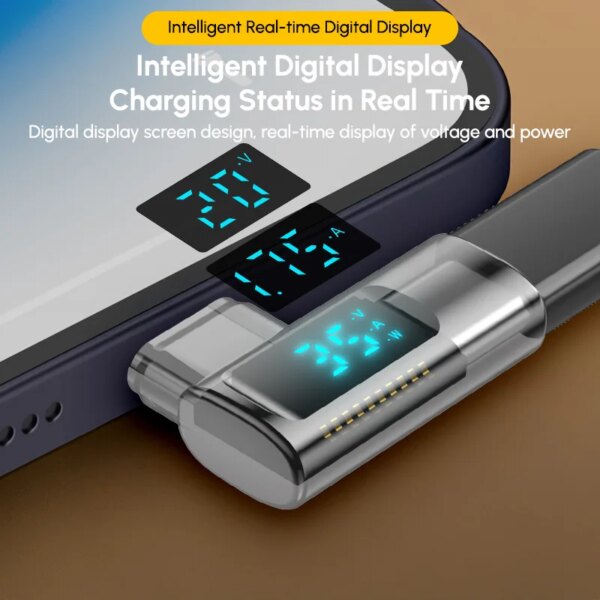 35W Type C to For lightning Adapter 90 Degree PD 140W iOS Fast Charging Power Tester For iPhone 16 15 14 13 Pro Max iPad USB C - Image 4