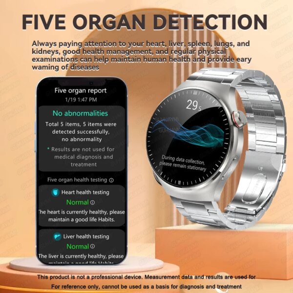 2025 New Uric acid monitoring Smart Watch ECG+PPG Blood lipids Blood pressure HD Sapphire BT Call Micro examination Smartwatches - Image 4