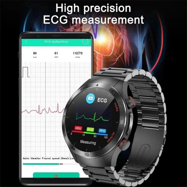 XIAOMI IOS 650nm Laser Therapy Health Smart Watch Men ECG+PPG Blood Lipids Uric Acid Heart Rate Fitness Tracking Smartwatch - Image 5