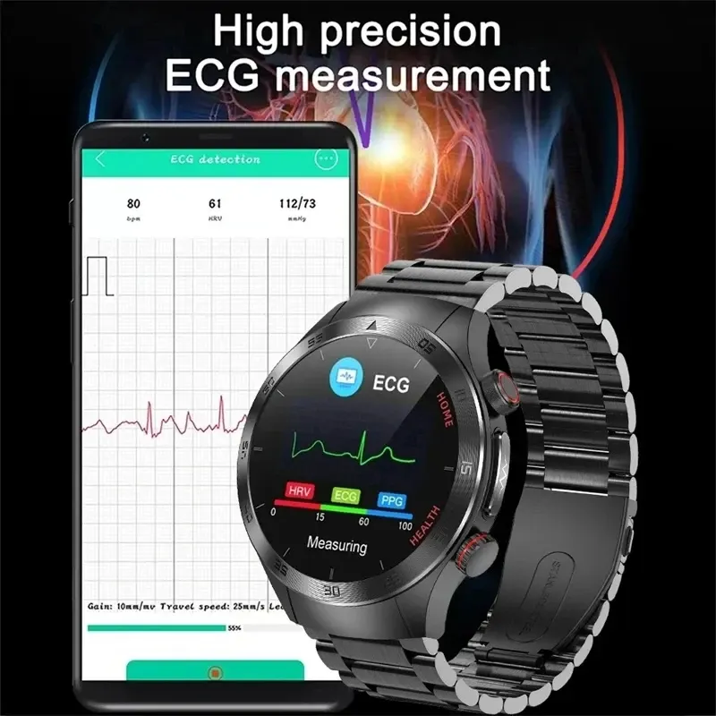 XIAOMI IOS 650nm Laser Therapy Health Smart Watch Men ECG+PPG Blood Lipids Uric Acid Heart Rate Fitness Tracking Smartwatch - Image 5