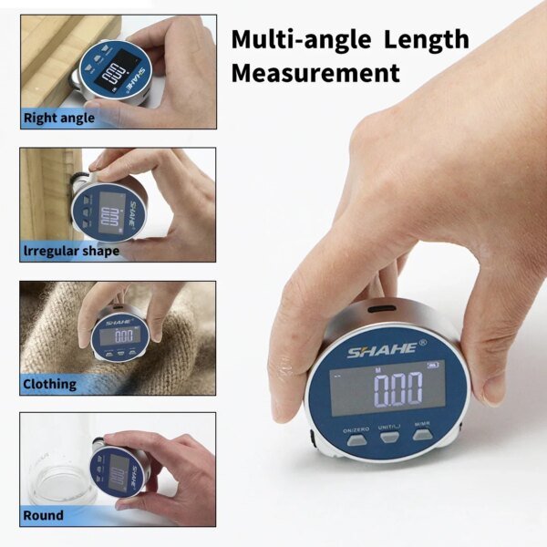 SHAHE Electronic Ruler LCD Display High Accuracy Handheld Length Measuring Tool Long Standby Rechargeable Digital Measuring Tape - Image 3