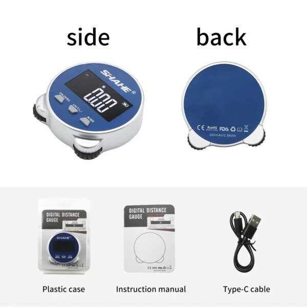 SHAHE Electronic Ruler LCD Display High Accuracy Handheld Length Measuring Tool Long Standby Rechargeable Digital Measuring Tape - Image 6
