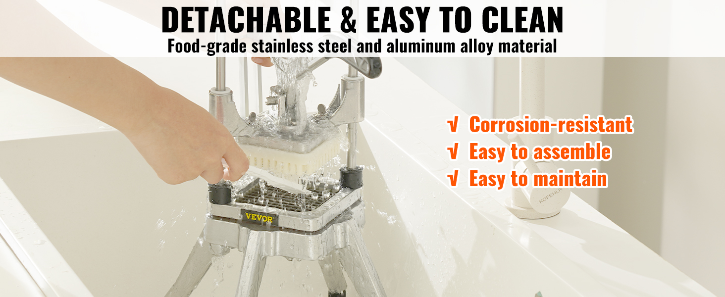 VEVOR Commercial Vegetable Fruit Heavy Duty Professional Food Dicer Kattex French Fry Cutter Onion Slicer Stainless Steel VEVOR Commercial Vegetable Fruit Heavy Duty Professional Food Dicer Kattex French Fry Cutter Onion Slicer Stainless Steel