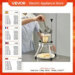 VEVOR Commercial Vegetable Fruit Heavy Duty Professional Food Dicer Kattex French Fry Cutter Onion Slicer Stainless Steel