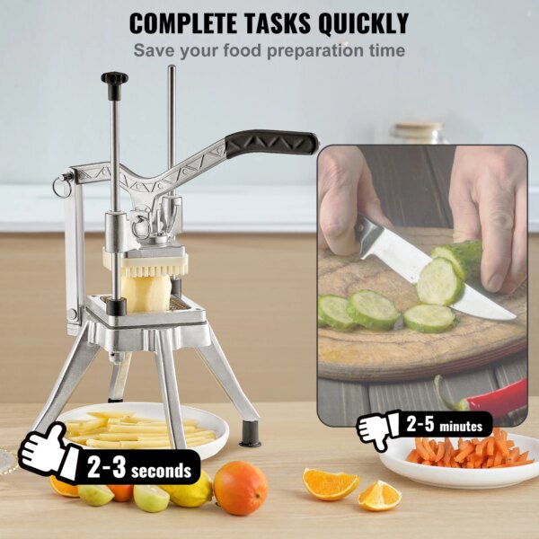 VEVOR Commercial Vegetable Fruit Heavy Duty Professional Food Dicer Kattex French Fry Cutter Onion Slicer Stainless Steel - Image 3