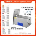 VEVOR 1.3L 2L 3L 6L 10L 15L 22L 30L Ultrasonic Cleaner Lave-Dishes Portable Washing Machine Diswasher Ultrasound Home Appliances