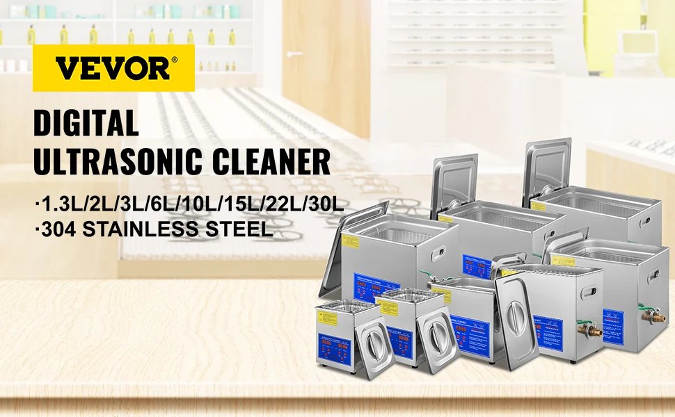 VEVOR 1.3L 2L 3L 6L 10L 15L 22L 30L Ultrasonic Cleaner Lave-Dishes Portable Washing Machine Diswasher Ultrasound Home Appliances VEVOR 1.3L 2L 3L 6L 10L 15L 22L 30L Ultrasonic Cleaner Lave-Dishes Portable Washing Machine Diswasher Ultrasound Home Appliances