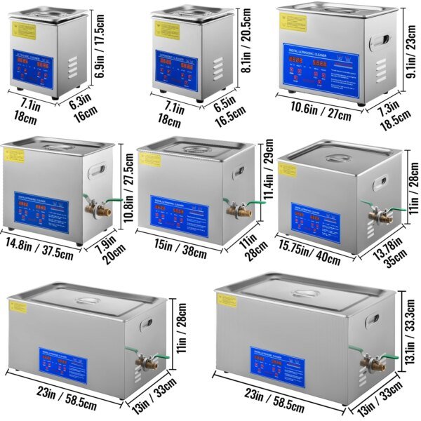 VEVOR 1.3L 2L 3L 6L 10L 15L 22L 30L Ultrasonic Cleaner Lave-Dishes Portable Washing Machine Diswasher Ultrasound Home Appliances - Image 6