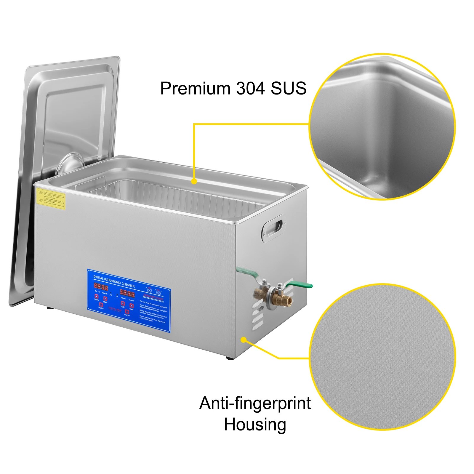 VEVOR 1.3L 2L 3L 6L 10L 15L 22L 30L Ultrasonic Cleaner Lave-Dishes Portable Washing Machine Diswasher Ultrasound Home Appliances VEVOR 1.3L 2L 3L 6L 10L 15L 22L 30L Ultrasonic Cleaner Lave-Dishes Portable Washing Machine Diswasher Ultrasound Home Appliances