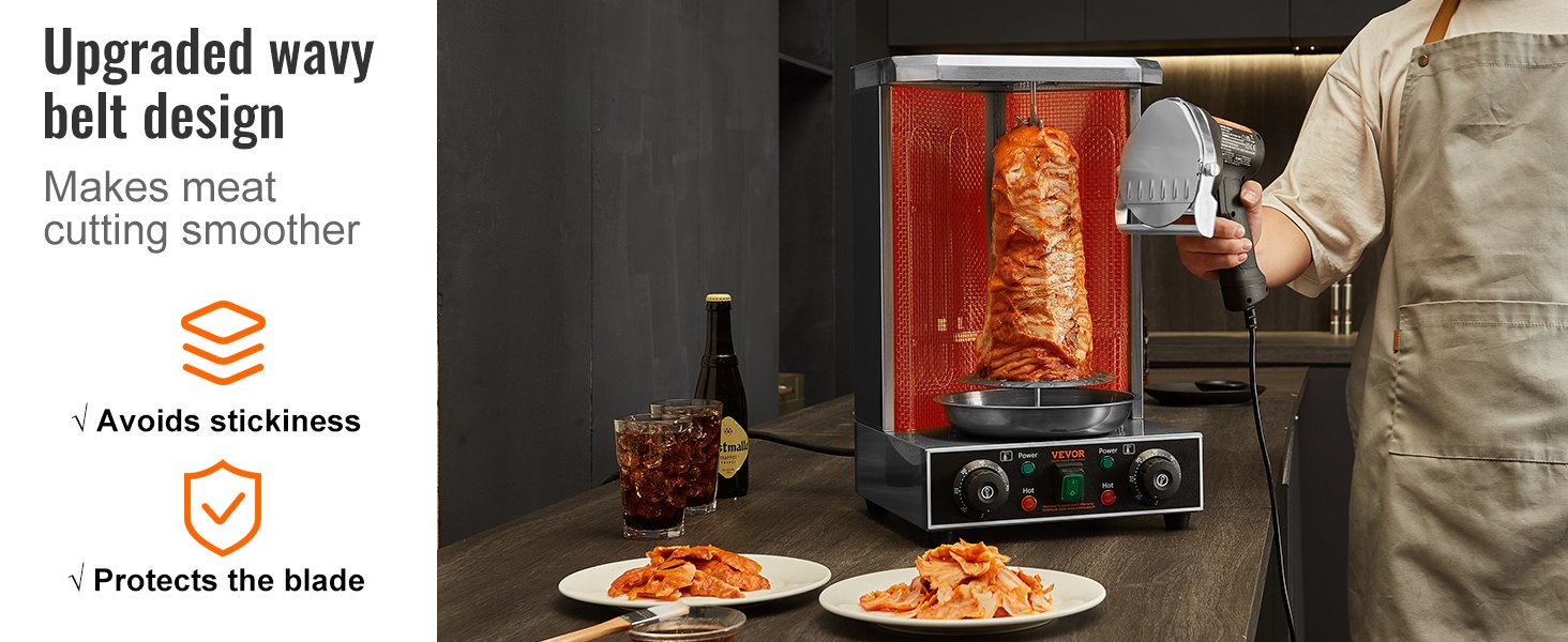 VEVOR Electric Shawarma Knife Professional Turkish Kebab Knife Commercial Stainless Steel Gyro Cutter Doner Kebab Meat Slicer VEVOR Electric Shawarma Knife Professional Turkish Kebab Knife Commercial Stainless Steel Gyro Cutter Doner Kebab Meat Slicer