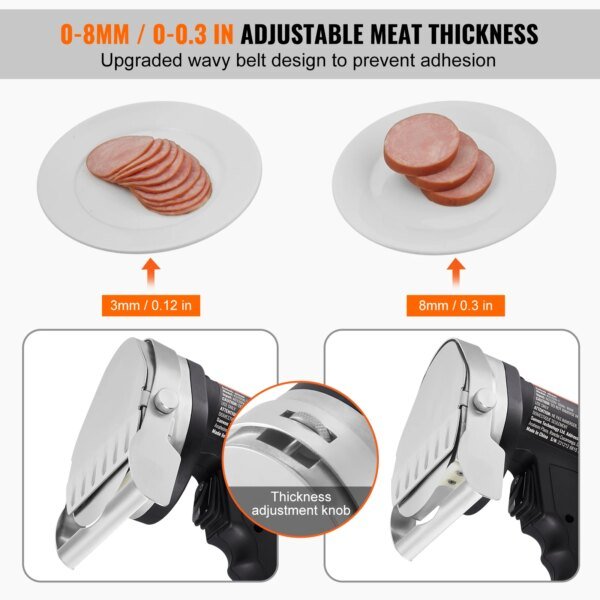VEVOR Electric Shawarma Knife Professional Turkish Kebab Knife Commercial Stainless Steel Gyro Cutter Doner Kebab Meat Slicer - Image 3